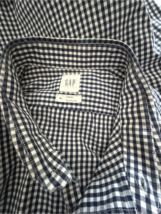 GAP Other - GAP Men's Navy and White Gingham Button-Down Shirt